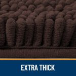 Buganda Bathroom Rugs 30x20, Quick Dry Machine Washable Chenille Bath Mats with Rubber Backing, Grey - Image 37
