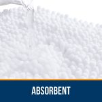 Buganda Bathroom Rugs 30x20, Quick Dry Machine Washable Chenille Bath Mats with Rubber Backing, Grey - Image 46