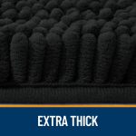Buganda Bathroom Rugs 30x20, Quick Dry Machine Washable Chenille Bath Mats with Rubber Backing, Grey - Image 53