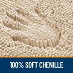 Buganda Bathroom Rugs 30x20, Quick Dry Machine Washable Chenille Bath Mats with Rubber Backing, Grey - Image 90