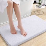 Buganda Bathroom Rugs 30x20, Quick Dry Machine Washable Chenille Bath Mats with Rubber Backing, Grey - Image 42