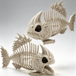 Joyfy Halloween Skeleton Fish Skeleton Halloween Decor,Plastic Skeleton with LED Eye for Halloween Decoration Outdoor Haunted House Party - Image 12