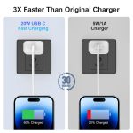 iPhone Charger, 2 Pack 20W PD White Fast Charger Block with 6ft Fast Charging Cables Compatible with iPhone 14/13/12/11 - Image 10