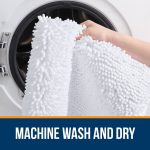 Buganda Bathroom Rugs 30x20, Quick Dry Machine Washable Chenille Bath Mats with Rubber Backing, Grey - Image 47
