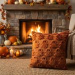 Sm:)e Embroidered Goost Plush Faux Fur Jacquard Halloween Throw Pillow Cover 18x18 Inch White, Set of 2 Silky Soft Cushion Case for Sofa Couch - Image 22